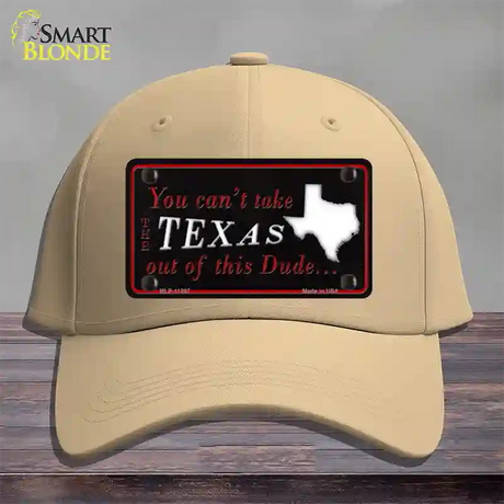 Texas Dude Novelty License Plate Hat Cotton / Khaki