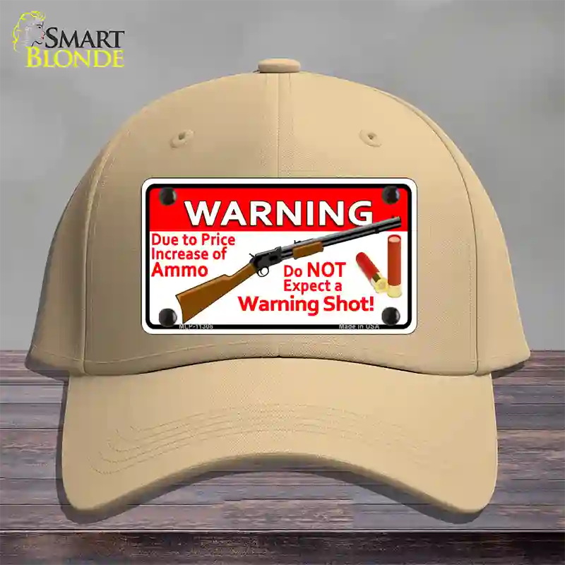 Do Not Expect A Warning Shot Novelty License Plate Hat Cotton / Khaki