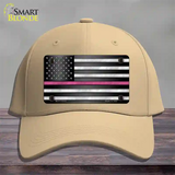 Thin Pink Line Novelty License Plate Hat Cotton / Khaki