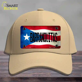 Barranquitas Puerto Rico Flag Novelty License Plate Hat Cotton / Khaki