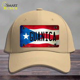 Guanica Puerto Rico Flag Novelty License Plate Hat Cotton / Khaki