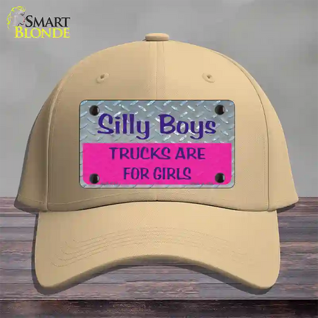 Silly Boys Novelty License Plate Hat Cotton / Khaki