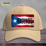 Naguabo Puerto Rico Flag Novelty License Plate Hat Cotton / Khaki