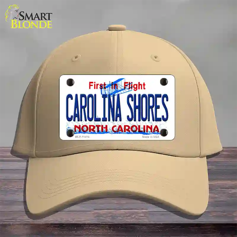 Carolina Shores North Carolina Novelty License Plate Hat Cotton / Khaki