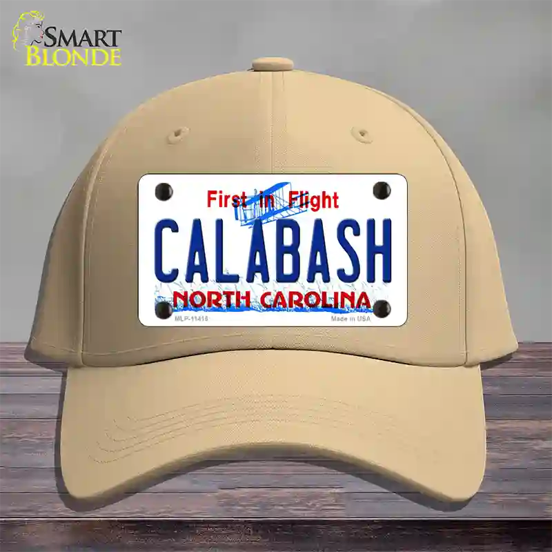 Calabash North Carolina Novelty License Plate Hat Cotton / Khaki