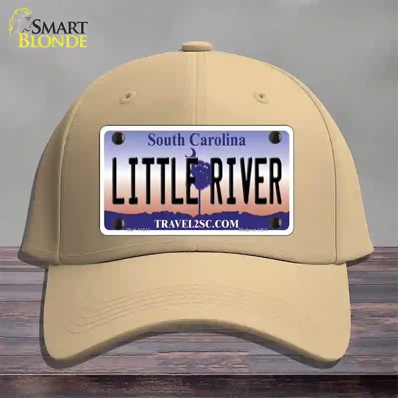 Little River South Carolina Novelty License Plate Hat Cotton / Khaki