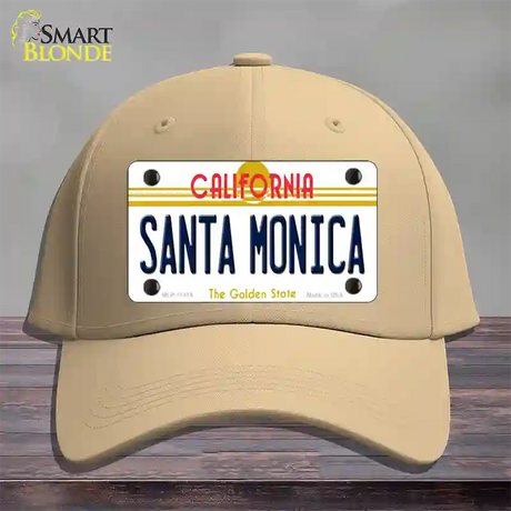 Santa Monica California Novelty License Plate Hat Cotton / Khaki