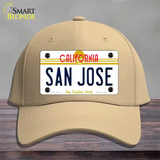 San Jose California Novelty License Plate Hat Cotton / Khaki