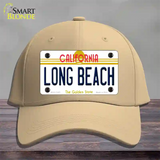 Long Beach California Novelty License Plate Hat Cotton / Khaki