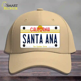 Santa Ana California Novelty License Plate Hat Cotton / Khaki