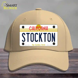 Stockton California Novelty License Plate Hat Cotton / Khaki