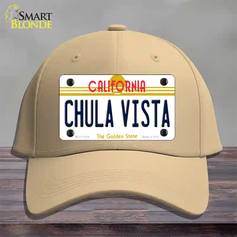 Chula Vista California Novelty License Plate Hat Cotton / Khaki