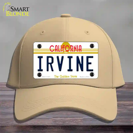 Irvine California Novelty License Plate Hat Cotton / Khaki