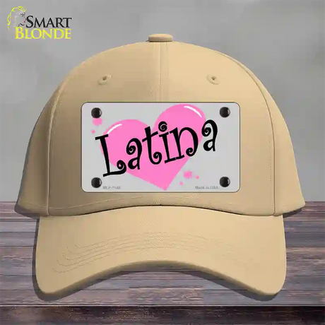 Latina Novelty License Plate Hat Cotton / Khaki