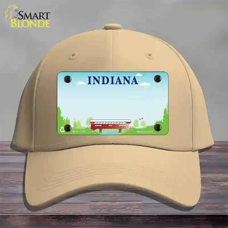 Indiana Recycle State Blank Novelty License Plate Hat Cotton / Khaki