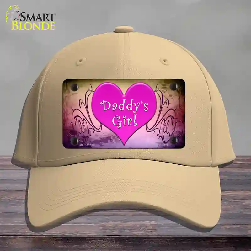 Daddys Girl Novelty License Plate Hat Cotton / Khaki