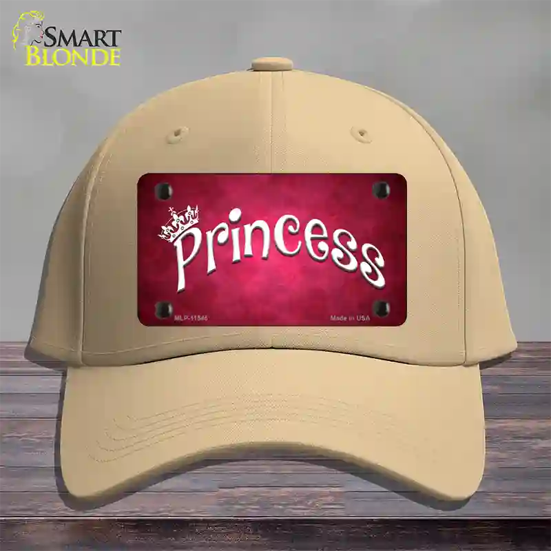 Princess Novelty License Plate Hat Cotton / Khaki