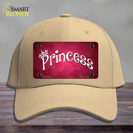 Princess Novelty License Plate Hat Cotton / Khaki