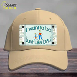 Just Like Dad Novelty License Plate Hat Cotton / Khaki