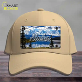 Alaska Snowy Mountains State Novelty License Plate Hat Cotton / Khaki