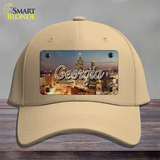 Georgia City Lights State Novelty License Plate Hat Cotton / Khaki