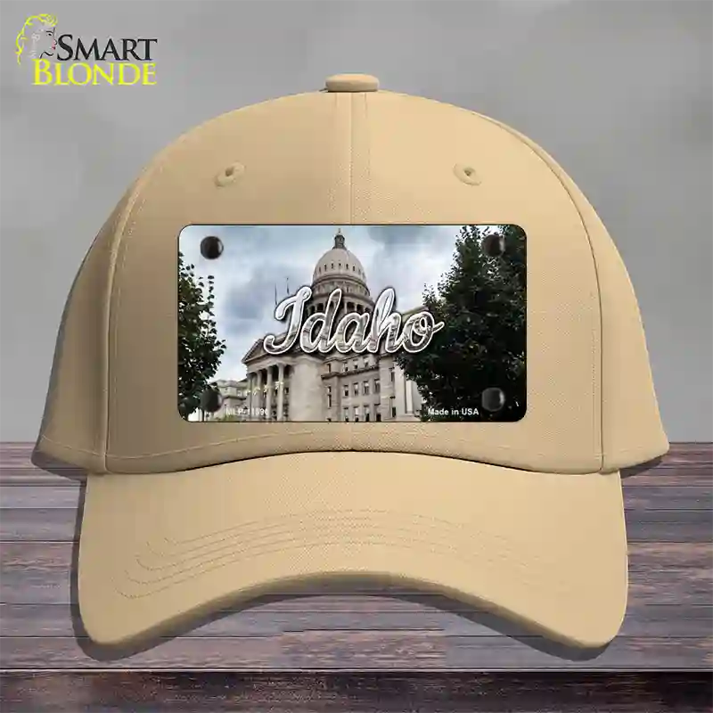 Idaho Capital Building State Novelty License Plate Hat Cotton / Khaki