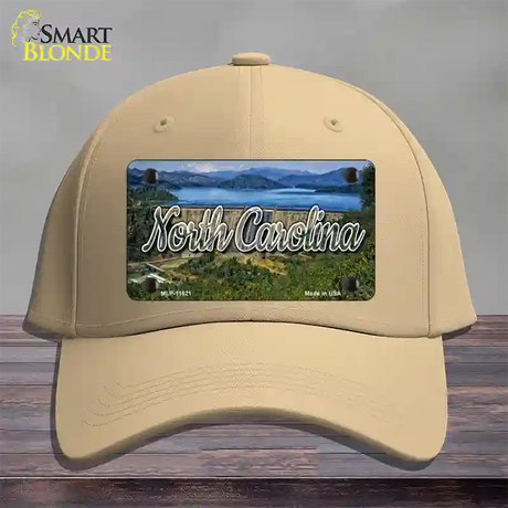 North Carolina Dam State Novelty License Plate Hat Cotton / Khaki