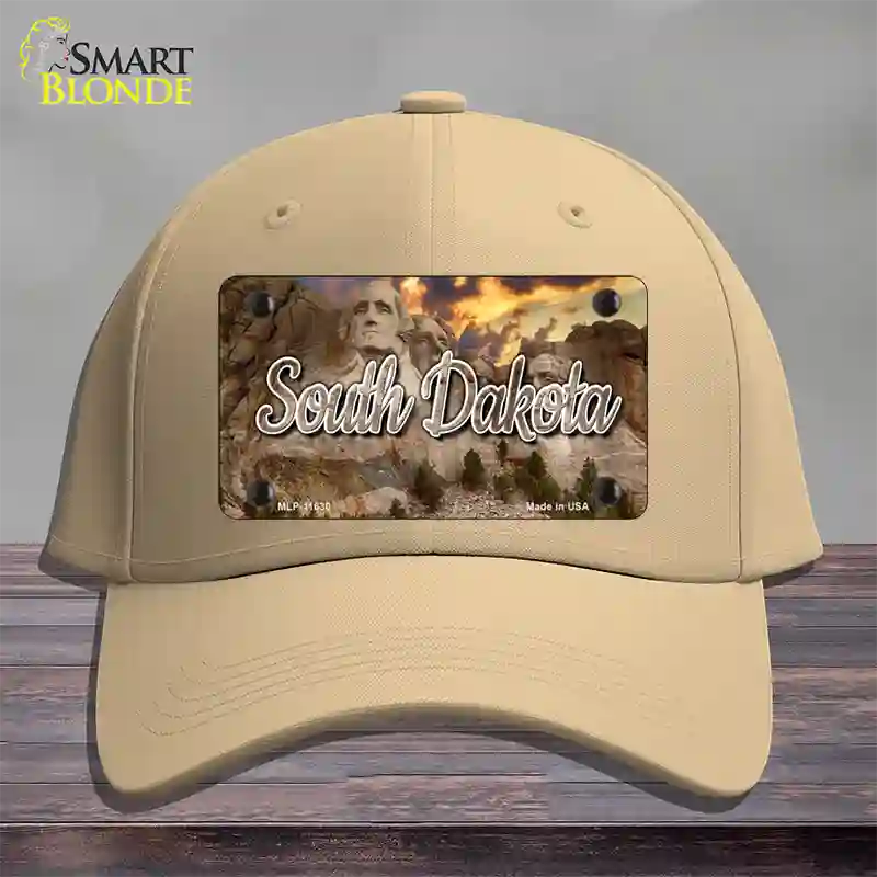 South Dakota Mt Rushmore State Novelty License Plate Hat Cotton / Khaki