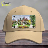 Vermont State Building State Novelty License Plate Hat Cotton / Khaki