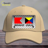 Bravo Zulu Novelty License Plate Hat Cotton / Khaki