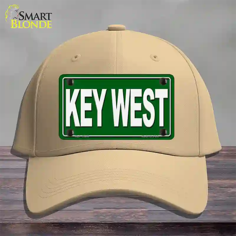 Key West Novelty License Plate Hat Cotton / Khaki