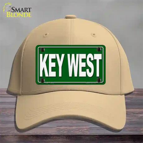 Key West Novelty License Plate Hat Cotton / Khaki