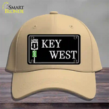 Key West Highway Sign Novelty License Plate Hat Cotton / Khaki