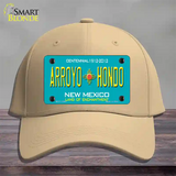 Arroyo Hondo Teal New Mexico Novelty License Plate Hat Cotton / Khaki