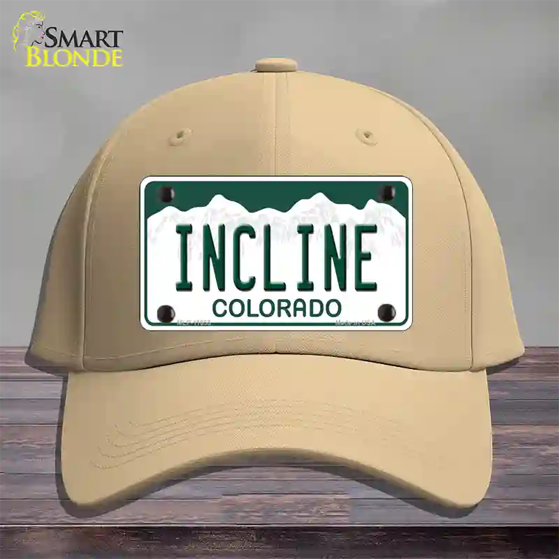 Incline Colorado Novelty License Plate Hat Cotton / Khaki