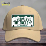 I Survived The Incline Colorado Novelty License Plate Hat Cotton / Khaki