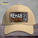 Rehab Is For Quitters Novelty License Plate Hat Cotton / Khaki