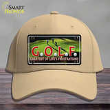 GOLF Novelty License Plate Hat Cotton / Khaki