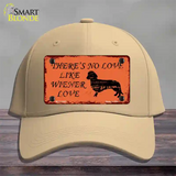 Wiener Love Novelty License Plate Hat Cotton / Khaki