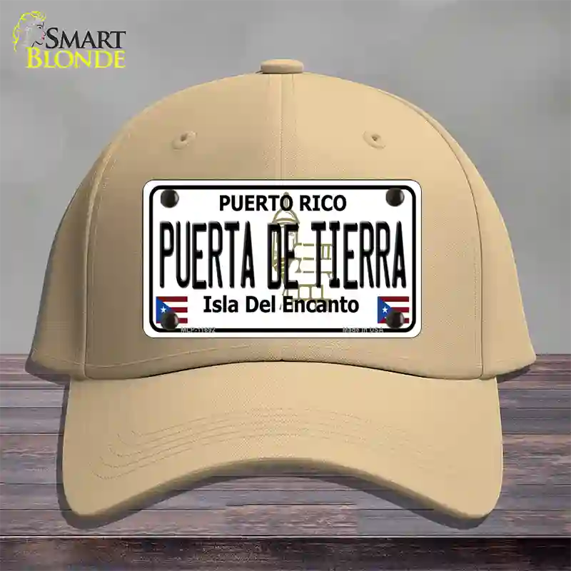 Puerta De Tierra Puerto Rico Novelty License Plate Hat Cotton / Khaki