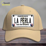 La Perla Puerto Rico Novelty License Plate Hat Cotton / Khaki