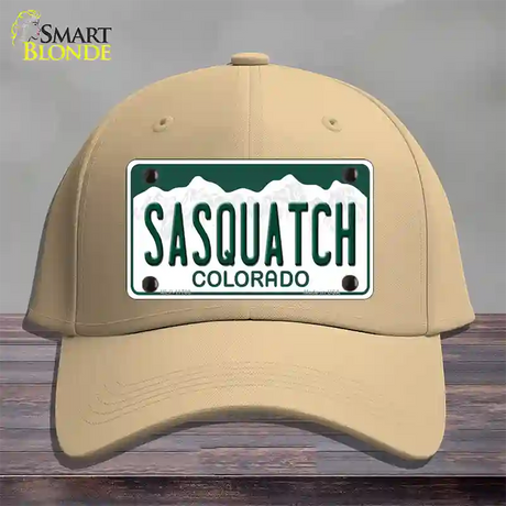 Sasquatch Colorado Novelty License Plate Hat Cotton / Khaki