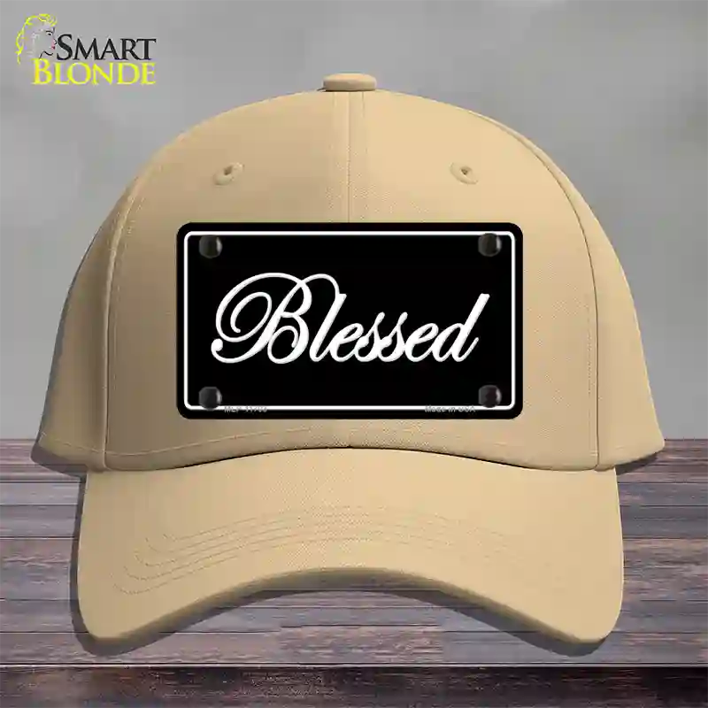 Blessed Black Novelty License Plate Hat Cotton / Khaki