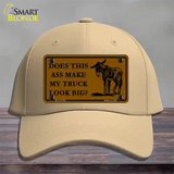 Does This Ass Novelty License Plate Hat Cotton / Khaki