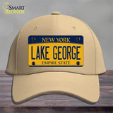 Lake George New York Novelty License Plate Hat Cotton / Khaki