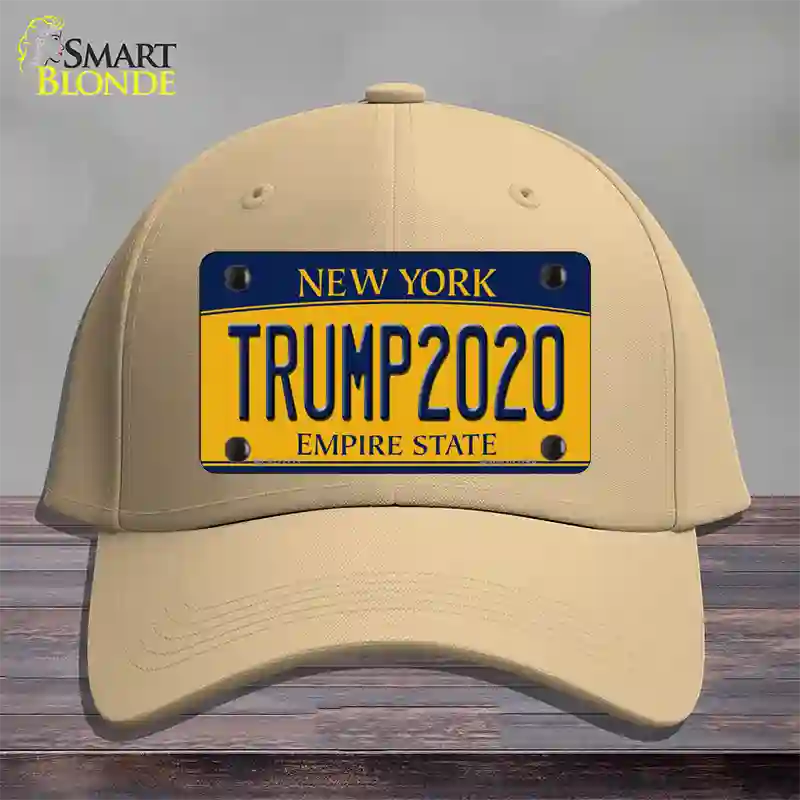 Trump 2020 New York Novelty License Plate Hat Cotton / Khaki