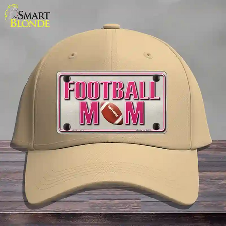 Football Mom Novelty License Plate Hat Cotton / Khaki