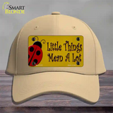 Little Things Mean A Lot Novelty License Plate Hat Cotton / Khaki