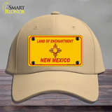 New Mexico Blank Yellow State Novelty License Plate Hat Cotton / Khaki