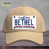 Bethel North Carolina State Novelty License Plate Hat Cotton / Khaki